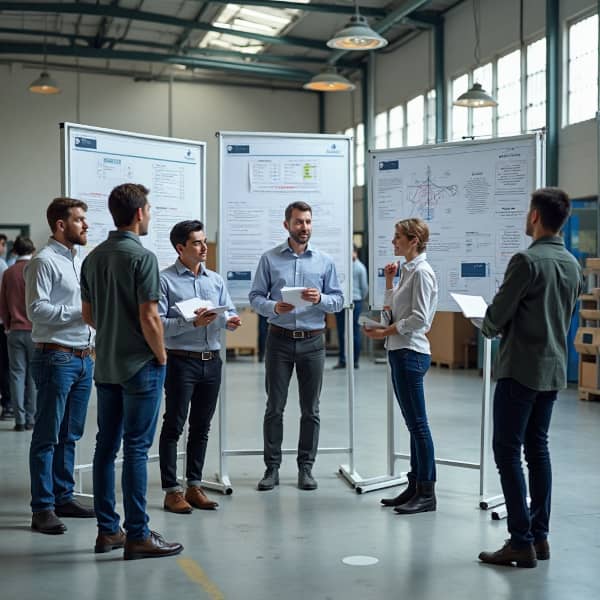 Transformez vos murs en outils de pilotage Lean : tableaux magnétiques configurables, indicateurs visuels et accessoires pour animer vos réunions et vos points d’équipe