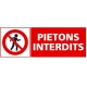 Piétons interdits