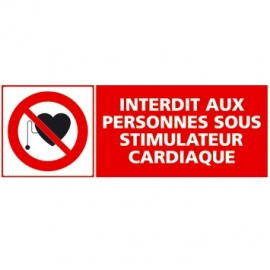 Interdit aux personnes sous stimulateur cardiaque