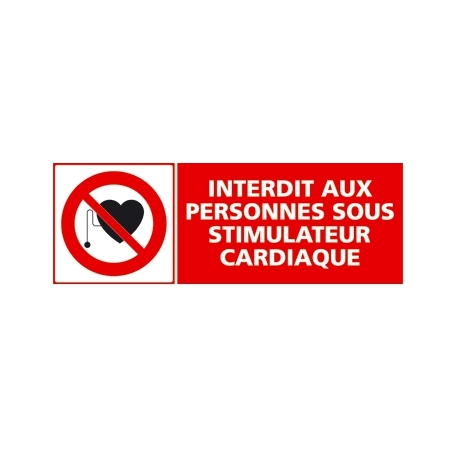 Interdit aux personnes sous stimulateur cardiaque