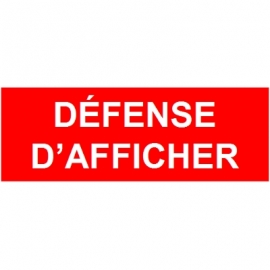 Défense d'afficher