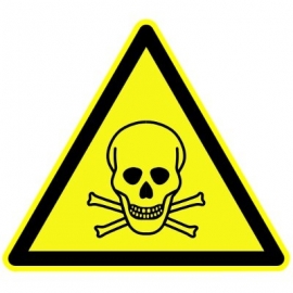 Panneau Danger triangulaire "Matières toxiques"
