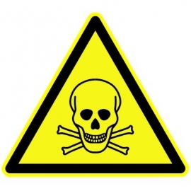 Panneau Danger triangulaire "Matières toxiques"