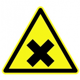 Panneau Danger triangulaire "Matières nocives"