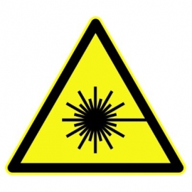 Panneau Danger triangulaire "Laser rayonnant"