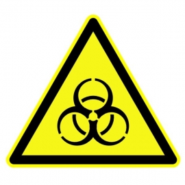 Panneau Danger triangulaire "Risques biologiques"