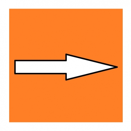 Carré Flèche Orange simple face magnétique