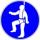 Panneau obligatoire circulaire "Protection individuelle obligatoire contre la chute"