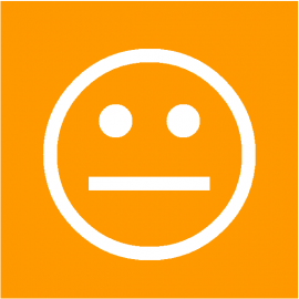 Smiley Orange magnétique simple face