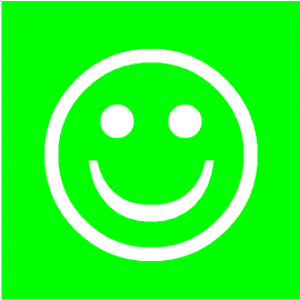 Smiley Vert simple face magnétique