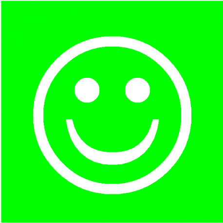 Smiley Vert simple face magnétique