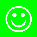 Smiley Vert simple face magnétique