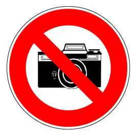 Photo interdite - Pictogrammes au sol
