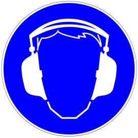 Protection auditive obligatoire - Pictogrammes au sol