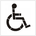 Pochoir "Place réservé aux personnes handicapées" - Pictogramme au so