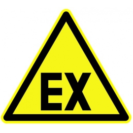 Panneau Danger triangulaire "EX Zone atex"