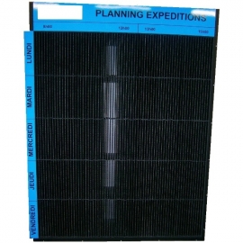 Planning Expédition Akilux Noir avec coffrage PVC Noir - 5 lignes x 32 colonnes