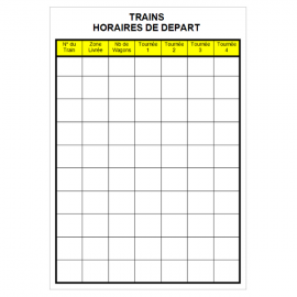 Horaires de départ Trains 120x90