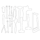 Silhouettes outils adhésives