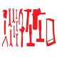 Silhouettes outils adhésives