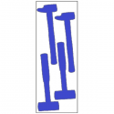 Silhouettes outils adhésives - Marteau et maillet - Shadow board