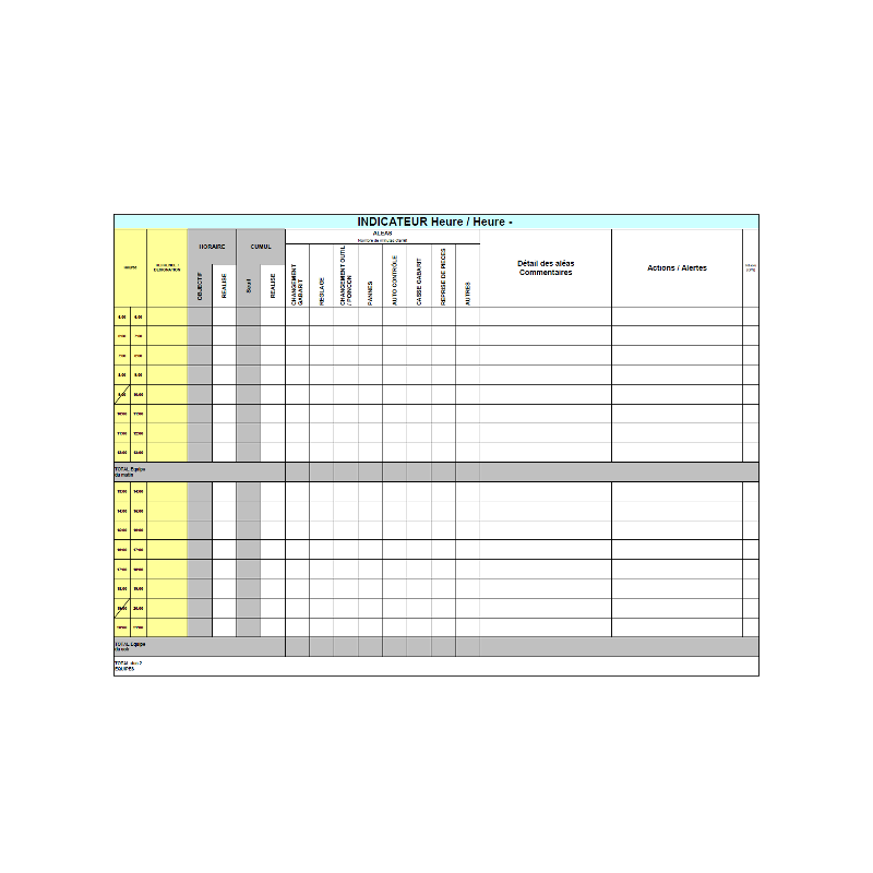 Tableau De Suivi De Production Excel Gratuit
