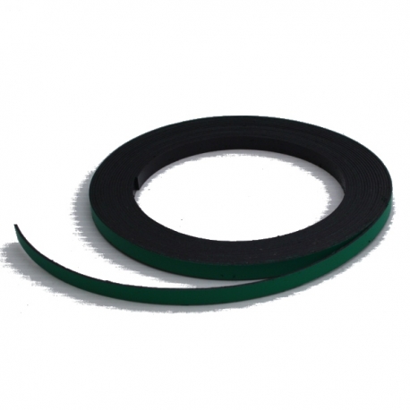 Bande magnétique souple VERTE 5m x 5mm