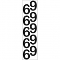 10 chiffres arrondis N° 6 - Hauteur 100mm