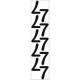 10 chiffres arrondis N° 7 - Hauteur 100mm