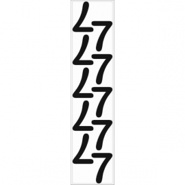 10 chiffres arrondis N° 7 - Hauteur 100mm