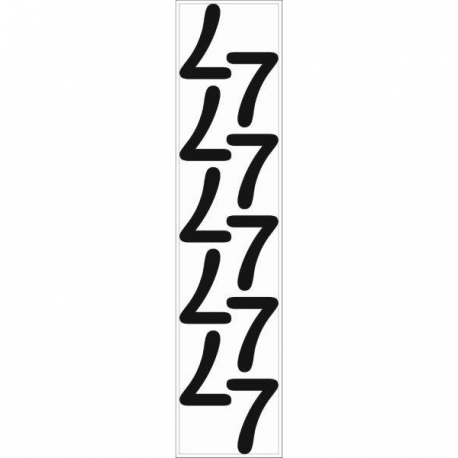 10 chiffres arrondis N° 7 - Hauteur 100mm