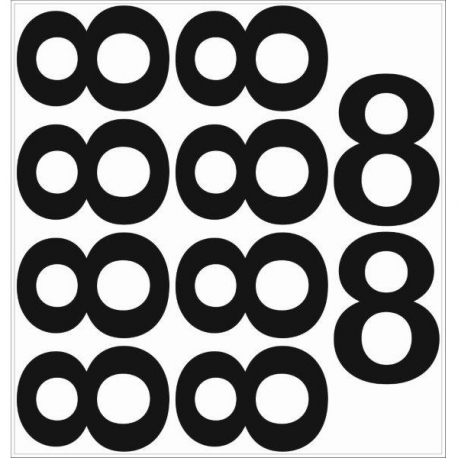 10 chiffres arrondis N° 8 - Hauteur 200mm