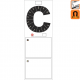 Indicateur Visuel Coût "C" magnétique, effaçable à sec