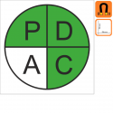 Magnets PDCA 50x50mm - P, D & C en Vert