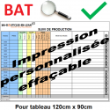 120x90 - BAT + Impression effaçable personnalisée - 120 cm x 90 cm sur support effaçable adhésif ou magnétique