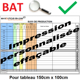BAT + Impression effaçable personnalisée - 150 cm x 100 cm
