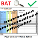 150x100 - BAT + Impression effaçable personnalisée - 150 cm x 100 cm sur support effaçable adhésif ou magnétique