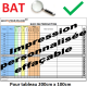 BAT + Impression personalisée de votre tableau 200 cm x 100 cm