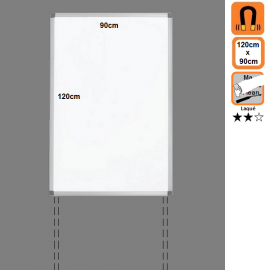 Tableau blanc Premium 60 x 90 cm - Émaillé - Magnétique