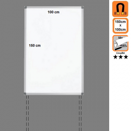 Tableau blanc rotatif 120 x 180 cm Emaillé magnétique (sur