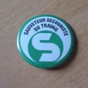 Badge Vert SST (Sauveteur Secouriste du Travail) rond 55mm avec épingle