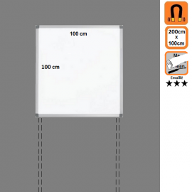 Tableau 100x100 Emaillé Magnétique avec platines
