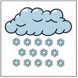 Smiley Magnets METEO -NEIGE 1- simple face magnétique