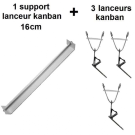 Ensemble 1 support 16cm + 3 Lanceurs Kanban