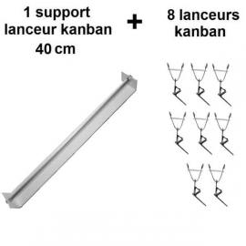 Ensemble avec 1 support 40cm + 8 Lanceurs Kanban