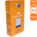 Boite de 100 fiches Bristol format A7 - 75x125mm