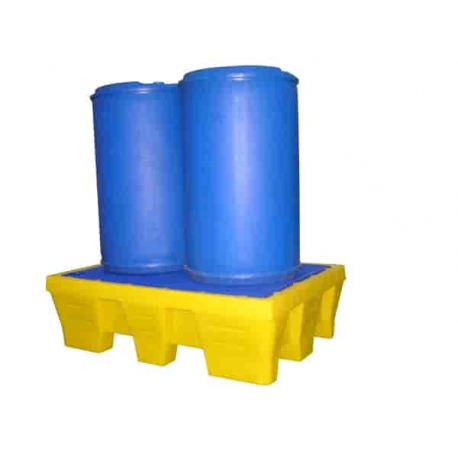 Bac FIMM en PEHD 2 fûts 240 L 1250 x 1250 x 240 mm 