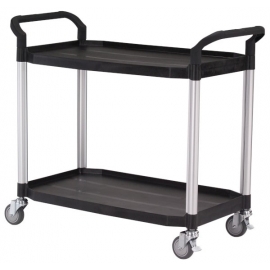 Desserte FIMM 250 kg alu 2 plateaux 680x450 mm plastique 2 tiroirs 
