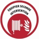 Badge EPI -Equipe Seconde Intervention- rond 55mm avec épingle