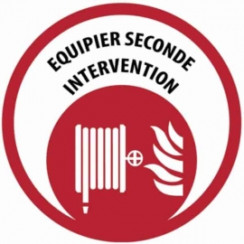 Badge EPI -Equipe Seconde Intervention- rond 55mm avec épingle
